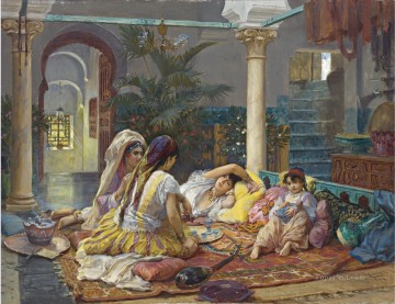 IN THE HAREM Frederick Arthur Bridgman Arab Oil Paintings